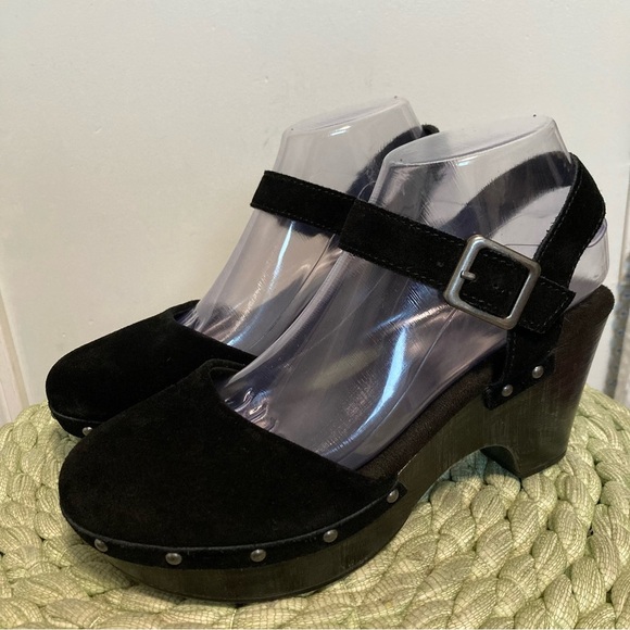 House of Harlow 1960 Black Suede Mules - Picture 1 of 9